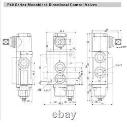 1 BANK Hydraulic Directional Control Valve 11gpm 40L Double Acting Cylinder 1DA