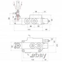 1 Bank Hydraulic Directional Control Valve 21gpm 80L with FLOATING spool FLOAT