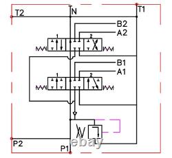 1x Single 2 Bank Hydraulic Directional Control Valves JOYSTICK 1xDA 40L 11gpm ex