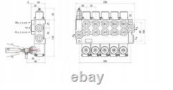 1x Single Acting 5 Bank Hydraulic Directional Control Valve 11gpm 40L 4x DA