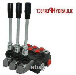 3 Spool Hydraulic Directional Control Valve 21gpm 80L Double Acting Cylinder DA