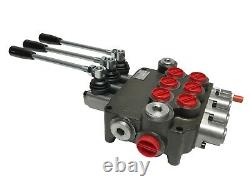 3 Spool Hydraulic Directional Control Valve Open Center 21 GPM 3600 PSI NEW