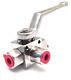 3 Way Stainless Steel Hydraulic Ball Valves't' Or'l' Ported 1/4 3/4 Bsp