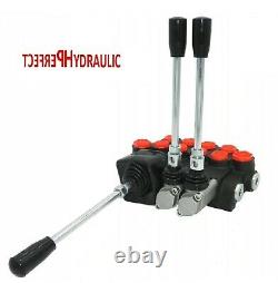 4 BANK Hydraulic Directional Valve JOYSTICK 11gpm 40L 1x Single 3x double acting