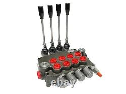 4 Spool Hydraulic Directional Control Valve Open Center 21 GPM 3600 PSI NEW