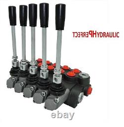 5 Bank Hydraulic Directional Control Valve 21gpm 80L Double Acting Cylinder DA