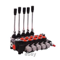 5 Spool Hydraulic Directional Control Valve 11gpm 40L Double Acting Cylinder DA