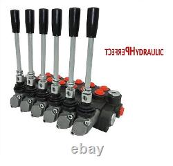 6 Bank Hydraulic Directional Control Valve 11gpm 40L Double Acting Cylinder DA