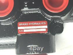 Brand Hydraulics Directional Control Valve Spring Center 3,000 Psi Relief