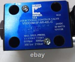 CONTINENTAL HYDRAULICS VSD03M-5F-A-42L-C Directional Control Valve (24VDC COILS)