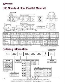 D05 hydraulic directional control valve 4 station manifold circut