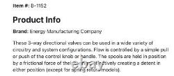 ENERGY MFG. Hydraulic Selector Valve 3-Way/2-Pos, 1/2 in NPTF Ports B-1152