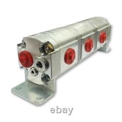 Geared Hydraulic Flow Divider 3 Way Valve, 16.5cc/Rev, without Centre Inlet