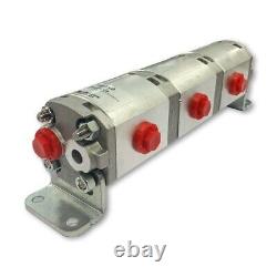 Geared Hydraulic Flow Divider 3 Way Valve, 1.6cc/Rev, without Centre Inlet