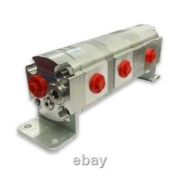 Geared Hydraulic Flow Divider 3 Way Valve, 22.5cc/Rev, with Centre Inlet
