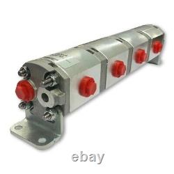 Geared Hydraulic Flow Divider 4 Way Valve, 2.5cc/Rev, without Centre Inlet