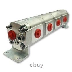 Geared Hydraulic Flow Divider 4 Way Valve, 4.0cc/Rev, without Centre Inlet