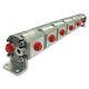 Geared Hydraulic Flow Divider 6 Way Valve, 1.6cc/rev, Without Centre Inlet