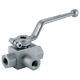 Hydraulic 3 Way L-ported Bspp Ball Valve For Sizes Ranging 1/4 To 1.1/2