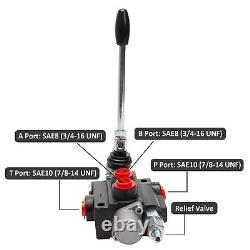 Hydraulic Control Valve with Joystick, 1 Spool 11GPM Hydraulic Directional Va