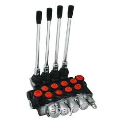 Hydraulic Directional Control Valve Tractor Loader with Joystick, 4 Spool, 11 GPM
