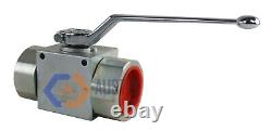 Hydraulic High Pressure Ball Valve 2 WAY- BSPP Various Sizes