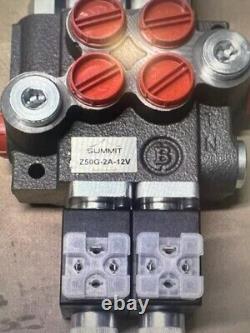 Hydraulic Monoblock Directional Solenoid Control Valve 2 Spool, 13 GPM