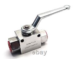 Hydraulic Stainless Steel 2 Way High Pressure Ball Valve 1/4 to 3/4 BSP