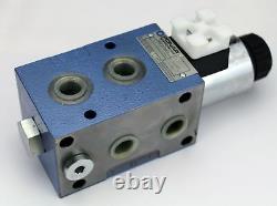 Hydraulic solenoid 6/2 way diverter/ selector valve 1/2BSP 12VDC 13gpm