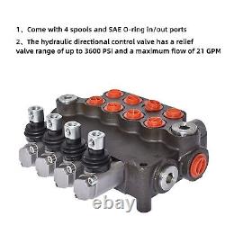 LiGuVCY Hydraulic Directional Double Acting Control Monoblock Valve, 4 Spool