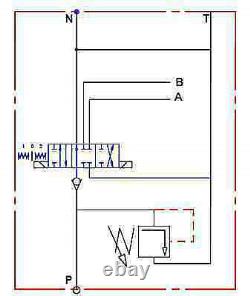 Monoblock hydraulic valve wood splitter valve 2-way electrical 24 V 80 l / min
