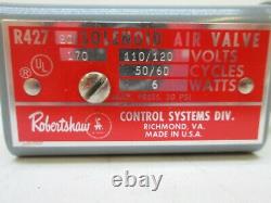 NEW RobertShaw Controls 427-20-170 3 Way Air Solenoid Valve Coil 110VAC 1/8FNPT