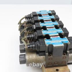 Nachi SL-G01-A3X-R-D2-10 Hydraulic Valve Bank Manifold 4/2 Way 24VDC Coil