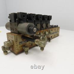 Nachi SL-G01-A3X-R-D2-10 Hydraulic Valve Bank Manifold 4/2 Way 24VDC Coil