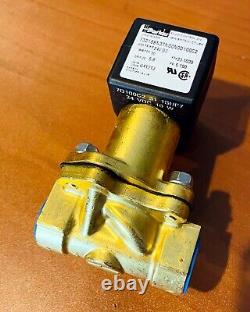 Parker (73218BN3TN00N0D100C2) 2-Way Hydraulic Fluid Control Brass Solenoid Valve