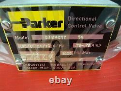 Parker D3W4C1Y DIRECTIONAL CONTROL VALVE 120V, 3000 PSI (NEW in BOX)
