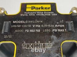 Parker Hannifin D3W1CNYK Hydraulic Directional Control Valve 120V-Coils 350Bar