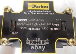 Parker Hydraulic Directional Control Valve, D3w1cnyc5 32, 40 Gpm, 3-pos