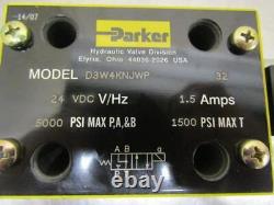 Parker Model D3W4KNJWP Hydraulic Directional Control Solenoid Valve 24v