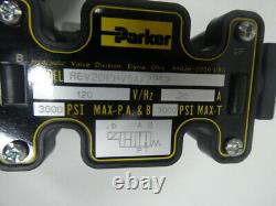 Parker R6V2DFHV54X2252 Hydraulic Directional Control Valve 3000psi 120v-ac
