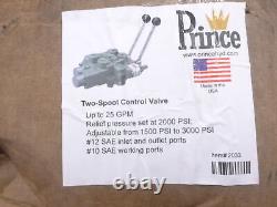 Prince 2-Spool Hydraulic Directional Control Valve Assembly C-482-K