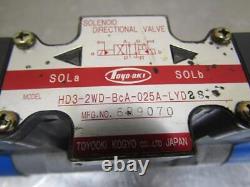 Toyo-Oki HD3-2WD-BcA-025A-LYD2S Hydraulic Directional Control Solenoid Valve 24v