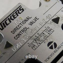 Vickers DG4V-3-2C-M-P7-H-7-50 3 Way Closed Center Hydraulic Valve Manifold Bank