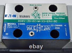 Vickers Dg5v-8-s-2c-t-k-m-x5-er-10 Directional Valve, Dg4v-3s-6c-m-x5-er4-60