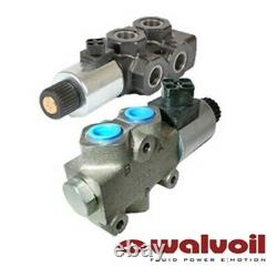 Walvoil 3 Way Solenoid Spool Diverter, 1/2 BSP, 12V DC, Open Centre